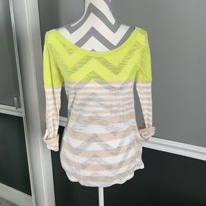 Express neon yellow scoop neck